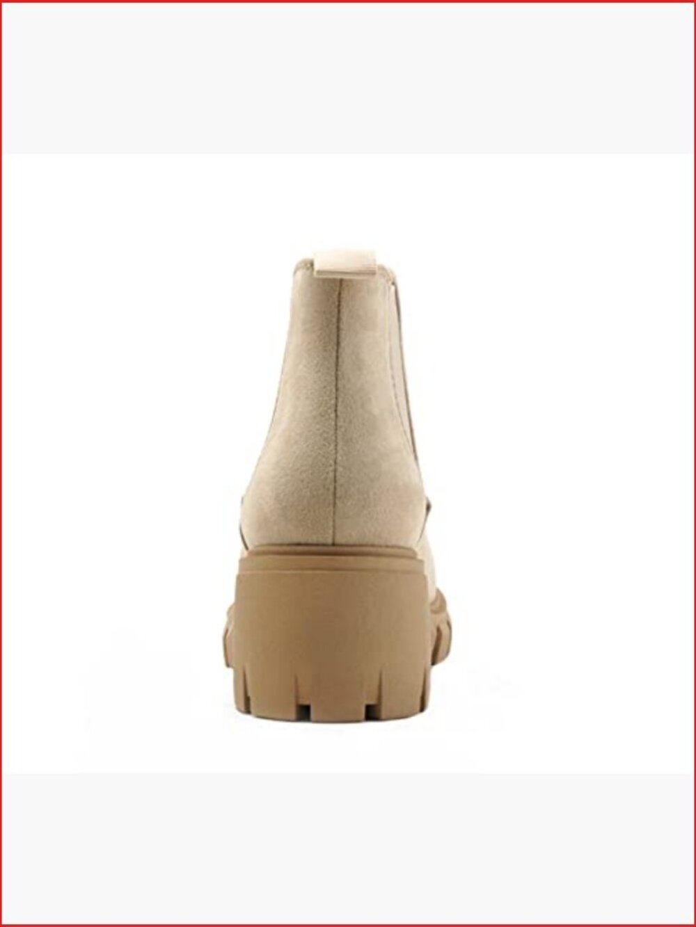 Lug Sole Mid Heel Chelsea Ankle Bootie with Elastic Gore - Picture 2 of 5